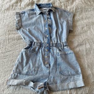 ZARA Denim Romper